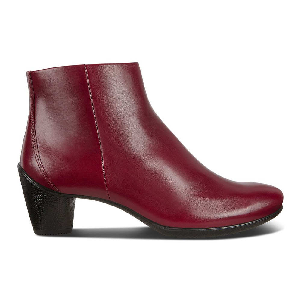 ECCO Womens Ankle Boots Burgundy - Sculptured 45 - SNX-641789